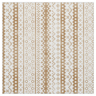 Faded Fair Isle Watercolor Cabincore brown Fabric