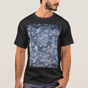 Faded Floral Denim: Grungy Textured Background T-Shirt