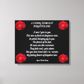 FADED FLOWER FORGOTTEN LOVE CANVAS PRINT