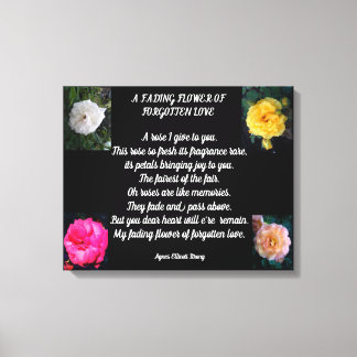 FADED FLOWER FORGOTTEN LOVE CANVAS PRINT