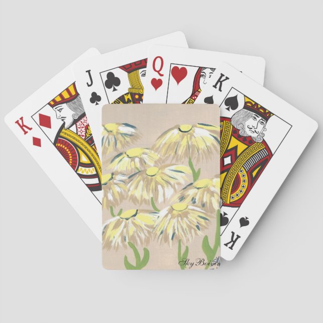 faded flowers playing cards (Back)