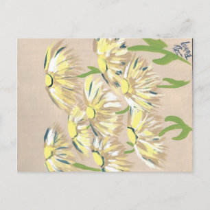 faded flowers postcard