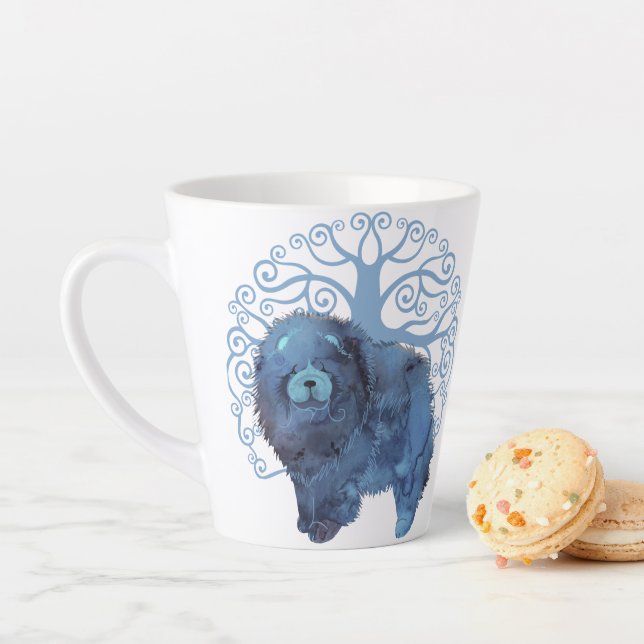 FADED GENES  Chow Tree of Life latte Latte Mug (In Situ)
