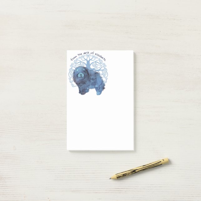 FADED GENES  Chow Tree of Life notepad personalise (On Desk)