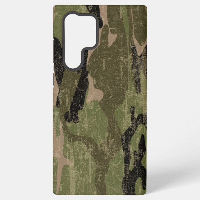Faded Green Camo Samsung Galaxy S22 Ultra Case (Back)