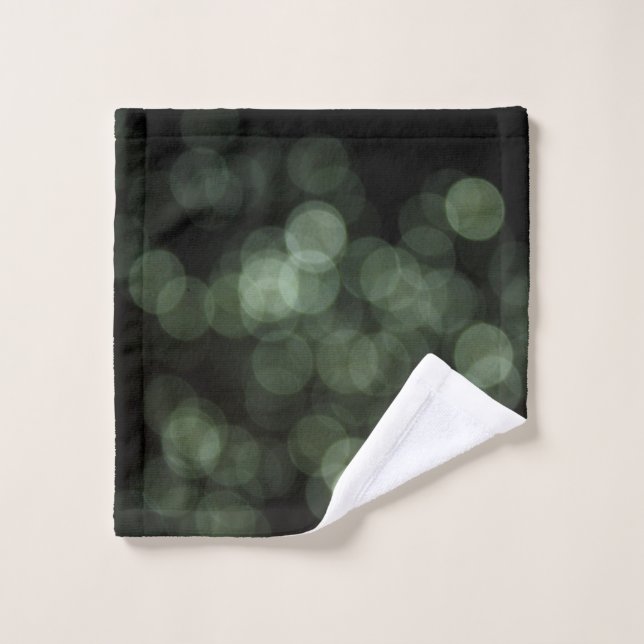 Faded green lights digital wash cloth (Wash Cloth)