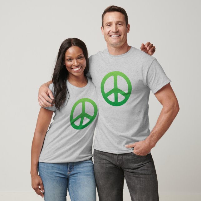 Faded Green Peace Sign T-Shirt (Unisex)