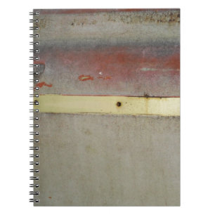Faded Green, Red, Blue & Yellow rusted Notebook