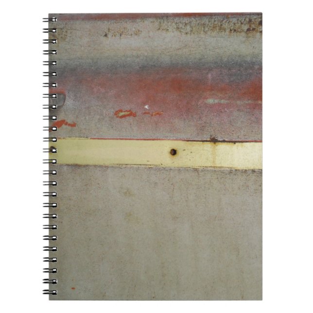 Faded Green, Red, Blue & Yellow rusted Notebook (Front)
