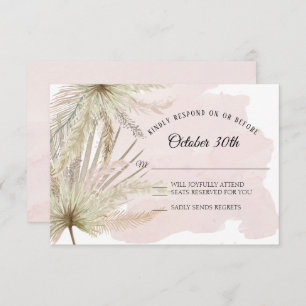 Faded Greenery Tropical Beach Boho Jungle Earthy Invitation