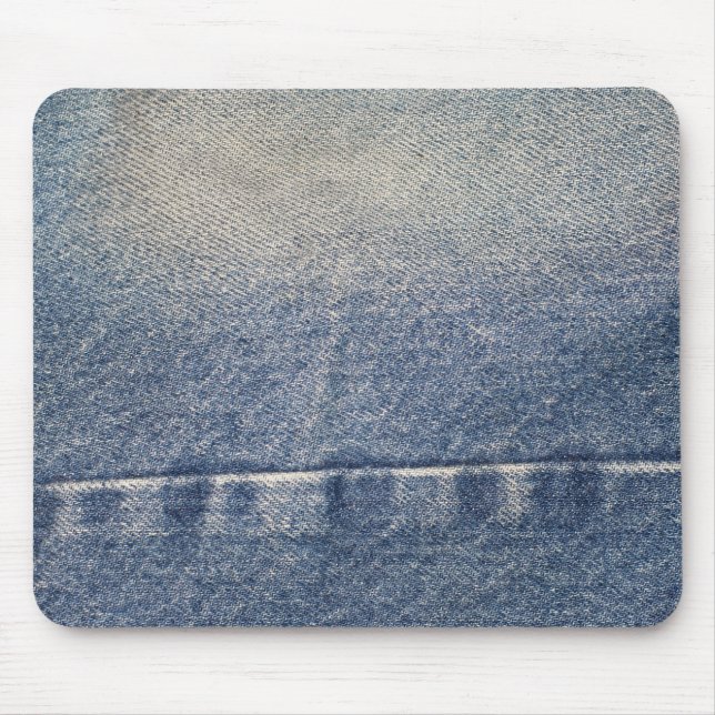 Faded Jeans / Denim Fabric Mouse Pad (Front)