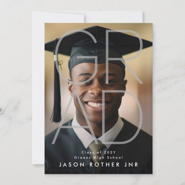 Faded LINE GRAD | Contemporary Photo Announcement (Front)