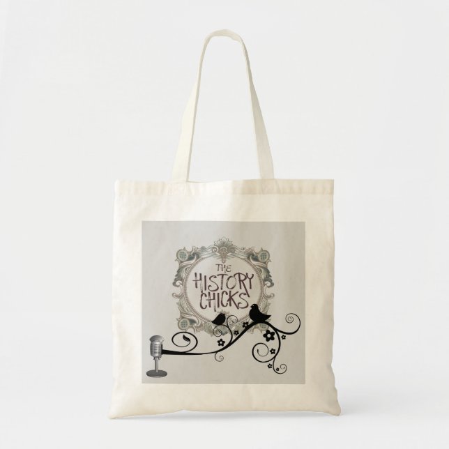 Faded Logo Two Chicks and a Mic Tote Bag (Front)