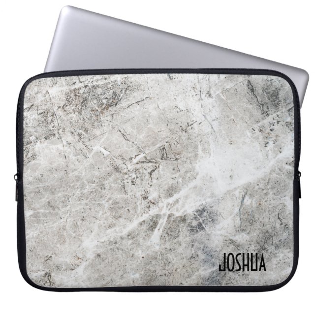 Faded Marble Stone Laptop Sleeve (Front)