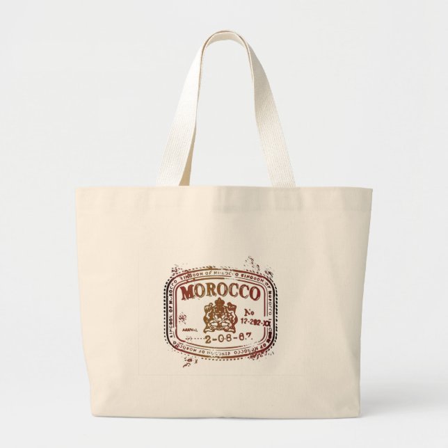 Faded Morocco Stamp Large Tote Bag (Front)