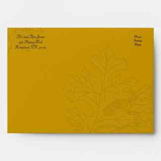 Faded Oak Leaves 2 Card/Invitation Envelope