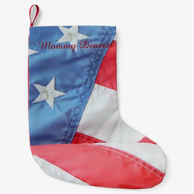 Faded Old Glory Small Christmas Stocking (Front)