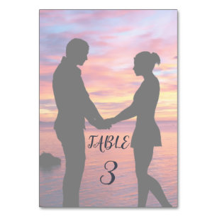 Faded Opaque Wedding Photo✨ Beautiful Misty Table Number