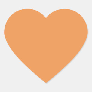  Faded orange (solid colour)  Heart Sticker