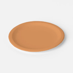 Faded orange (solid colour) Paper Plate