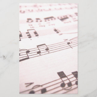 Faded Pink Sheet Music Stationery