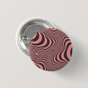 Faded Pink Zebra Stripes 3 Cm Round Badge