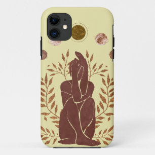 Faded planets man plants thinking leaves moon  Case-Mate iPhone case