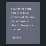 Faded Plum Custom Quote Print<br><div class="desc">Custom soft purple quote art print available printed or as a printable download.</div>