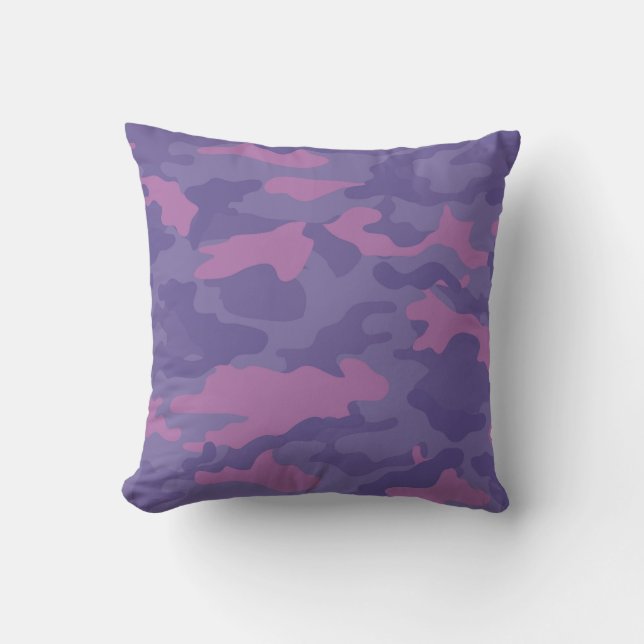 Faded Purple Camo Cushion (Front)