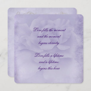 Faded Purple Rose Invitation