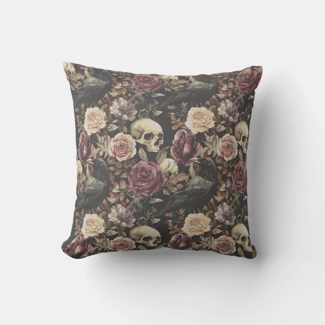 Faded Raven Garden Cushion (Front)