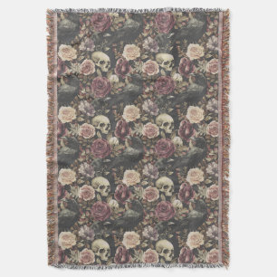 Faded Raven Garden Throw Blanket