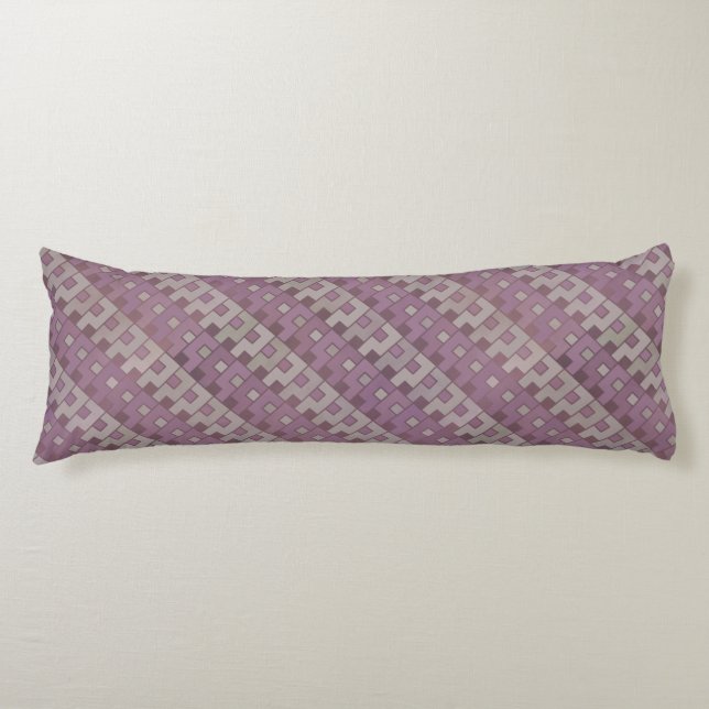 Faded Red Geometric Pattern Body Cushion (Front)