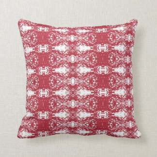 Faded Red Scribble Throw Pillow