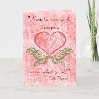 Faded Rose (Personalised Romantic Card) Holiday Card