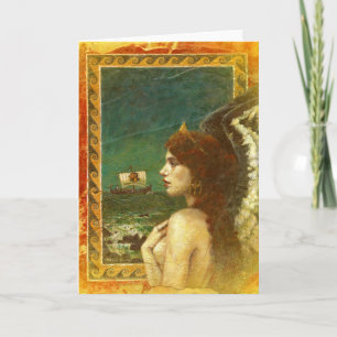 Faded Siren Mural Greetings Card