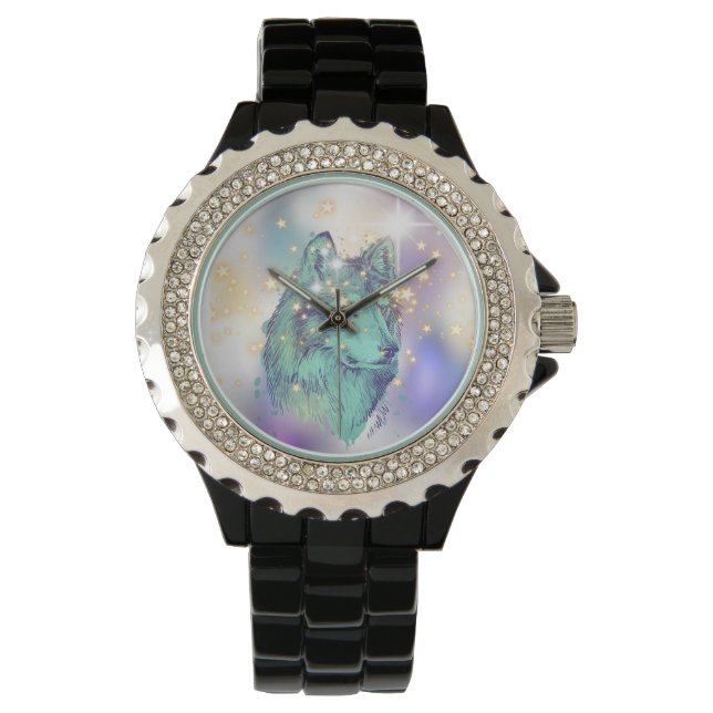 Faded Sparkle Wolf Watch (Front)