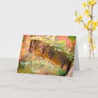 Faded Sunflower Floral Personalised Birthday