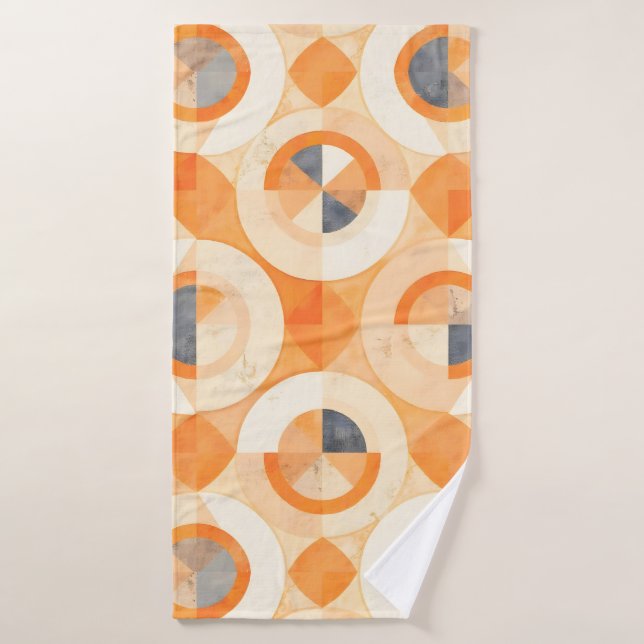 Faded Terra Geometrics Bath Towel Set (Bath Towel)