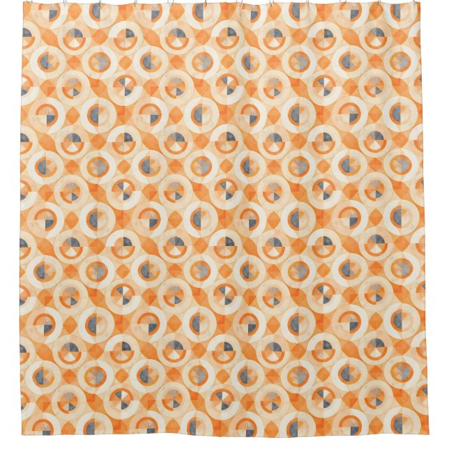 Faded Terra Geometrics Shower Curtain (Front)