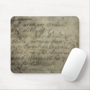 Faded textured aged parchment paper putty brown mouse pad