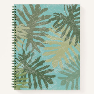 Faded Tropical Leaves Notebook