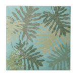 Faded Tropical Leaves Tile<br><div class="desc">"Faded Tropical Leaves I" by Jade Reynolds. Features a collection of tropical leaves in a faded design.</div>