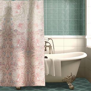 Faded Two-Tone Pimpernel Dusty Pink & Blue Morris Shower Curtain
