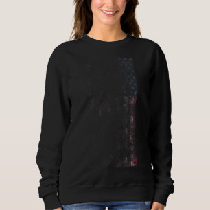 Faded Us Flag Retro Vintage Sweatshirt