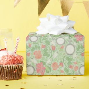 Faded Vintage Steampunk Clockwork Pocket Watch Wrapping Paper