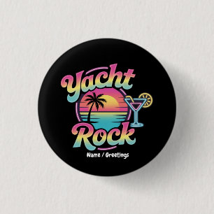 Faded Yacht Rock Boat Party – Smooth Sounds & Coas 3 Cm Round Badge
