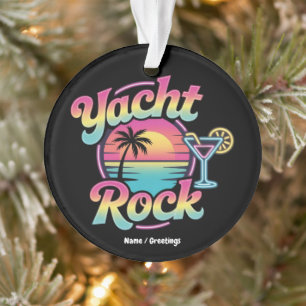 Faded Yacht Rock Boat Party – Smooth Sounds & Coas Ornament