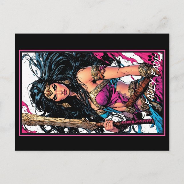 Fadey Barbarian Comic Style 03   Postcard (Front)