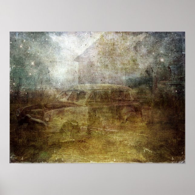 Fading Away Abandoned Car Poster (Front)